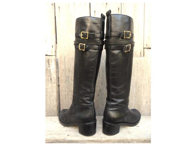 Botas Gucci de cuero negras 38 FR Negro - vista 4
