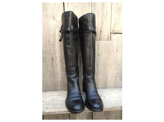 Botas Gucci de cuero negras 38 FR Negro - vista 9