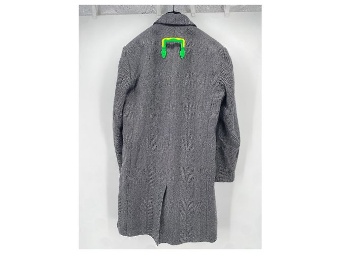 Off White Off-White Mäntel T.FR 50 Wolle Grau - Ansicht 2