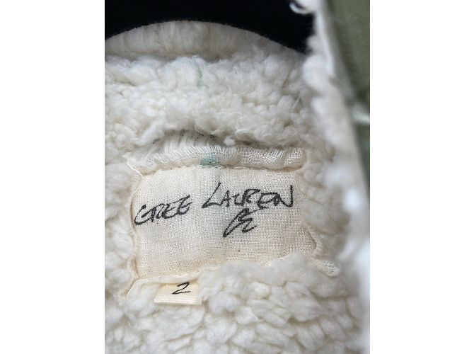 Abrigos Greg Lauren T.International M Algodón Caqui - vista 6