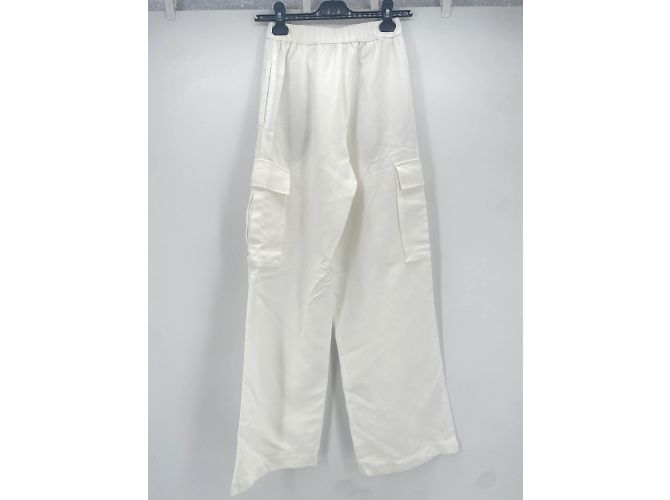 Pantalones Enza Costa T.0-5 0 Lino Blanco - vista 2