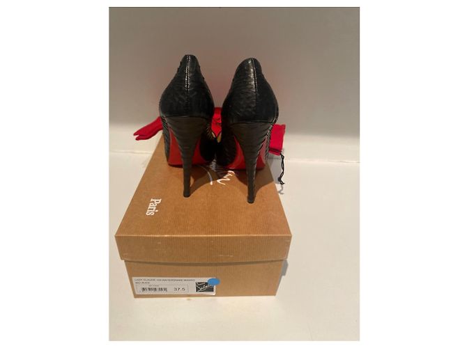Christian Louboutin Lady Claude Pumps aus Pythonleder Schwarz - Ansicht 4