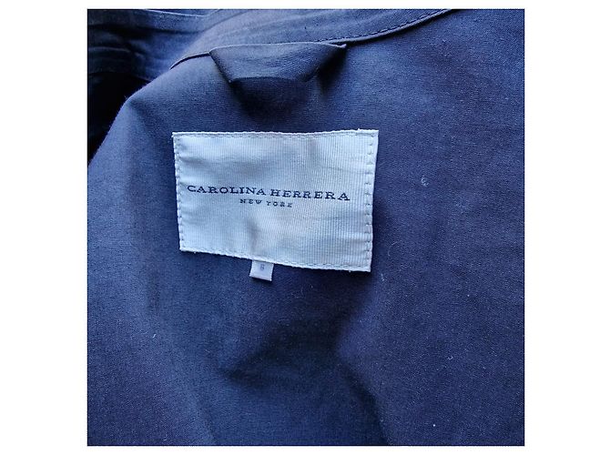 Gabardina de algodón azul Carolina Herrera - vista 3