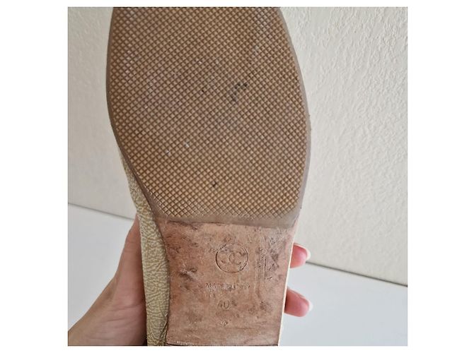 Chanel Bailarinas Beige de piel de avestruz 40 - vista 3