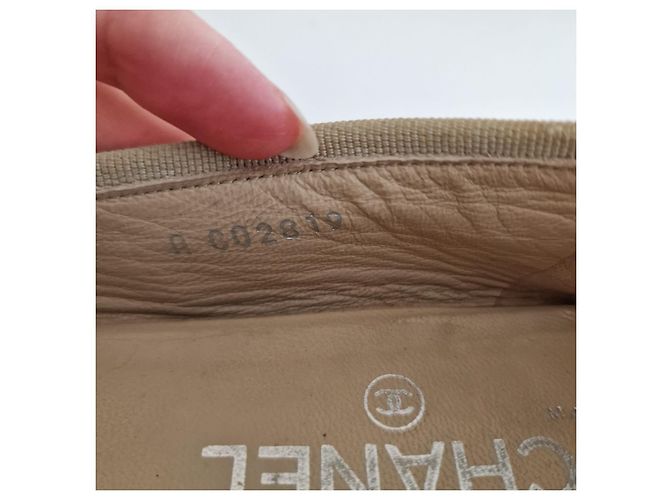 Chanel Bailarinas Beige de piel de avestruz 40 - vista 5