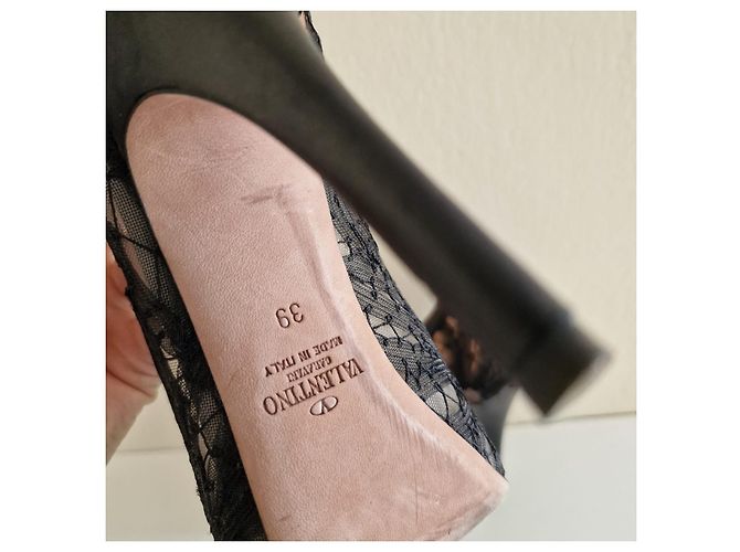 Décolleté Valentino in pelle nera Nero - vista 4