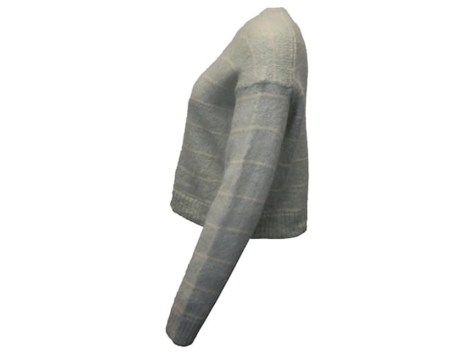 Gestreifter Kassidy-Pullover von Acne Studios aus grünem Nylon - Ansicht 2