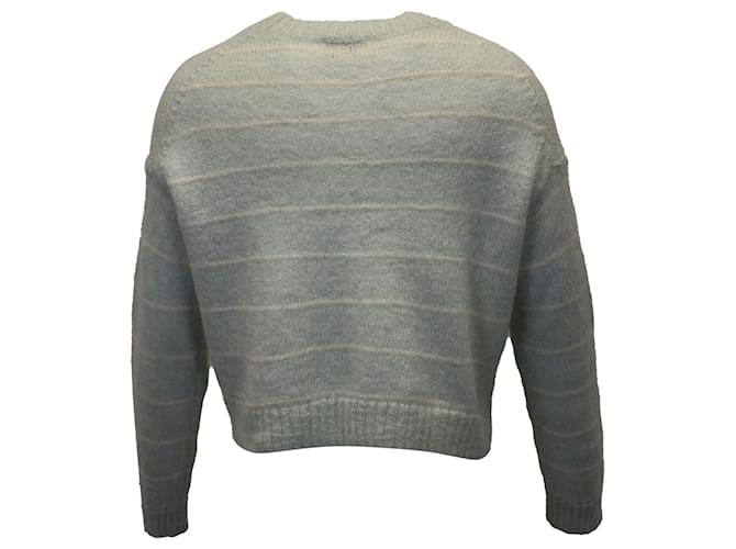 Gestreifter Kassidy-Pullover von Acne Studios aus grünem Nylon - Ansicht 3