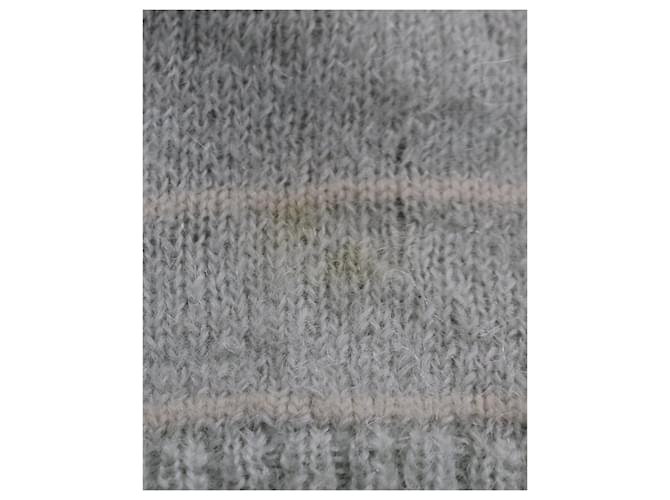 Gestreifter Kassidy-Pullover von Acne Studios aus grünem Nylon - Ansicht 4