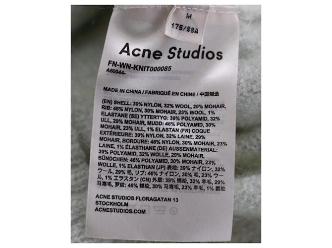 Gestreifter Kassidy-Pullover von Acne Studios aus grünem Nylon - Ansicht 6