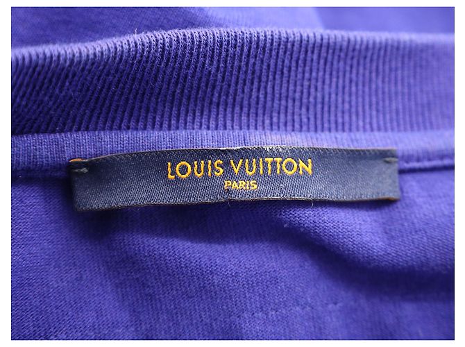 T-shirt Louis Vuitton Inside-Out in cotone indaco Blu - vista 3