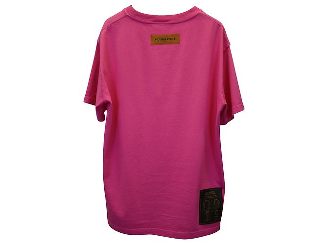 T-shirt Louis Vuitton Inside-Out in cotone rosa - vista 2