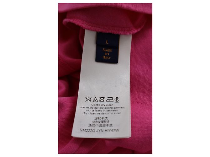 T-shirt Louis Vuitton Inside-Out in cotone rosa - vista 4