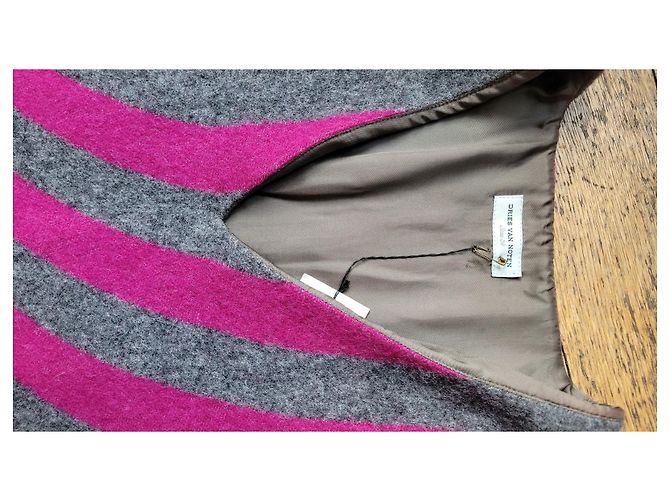 Dries Van Noten Wollkleid Dunkelgrau Anthrazitgrau - Ansicht 5