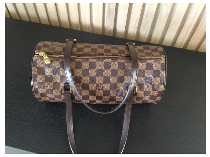 Borsa a mano Louis Vuitton Papillon 30 Damier Ebene in pelle - vista 2