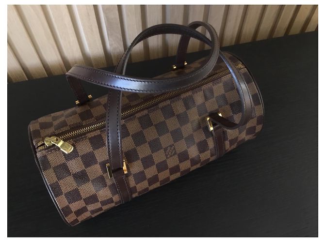 Borsa a mano Louis Vuitton Papillon 30 Damier Ebene in pelle - vista 3