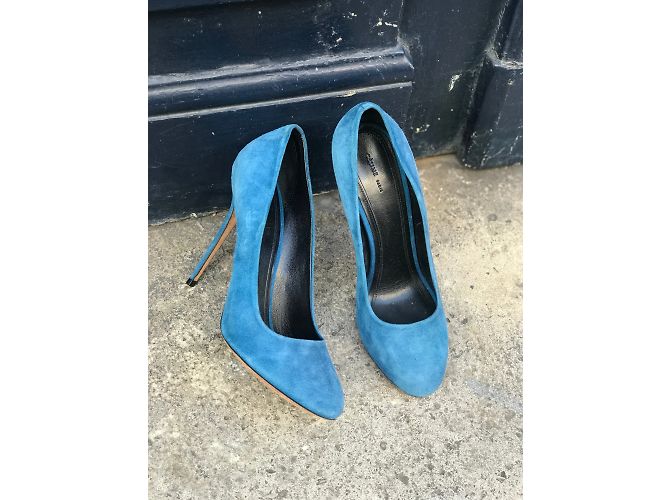 Céline Tacchi CELINE T.EU 39.5 Camoscio Blu - vista 2