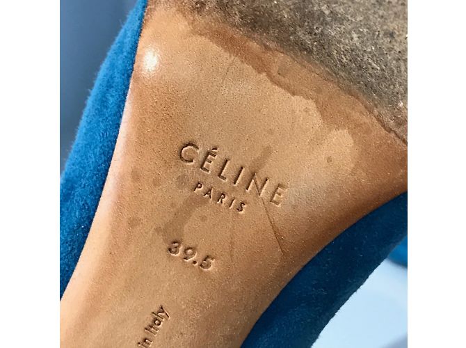 Céline Tacchi CELINE T.EU 39.5 Camoscio Blu - vista 7