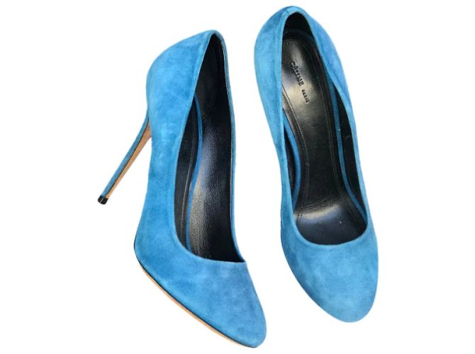 Céline Tacchi CELINE T.EU 39.5 Camoscio Blu - vista 8