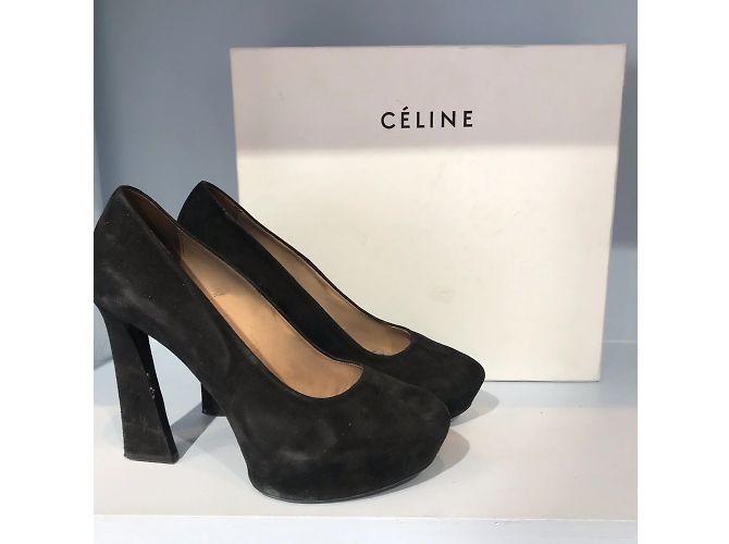 Céline Tacchi CELINE T.EU 39.5 Camoscio Nero - vista 6