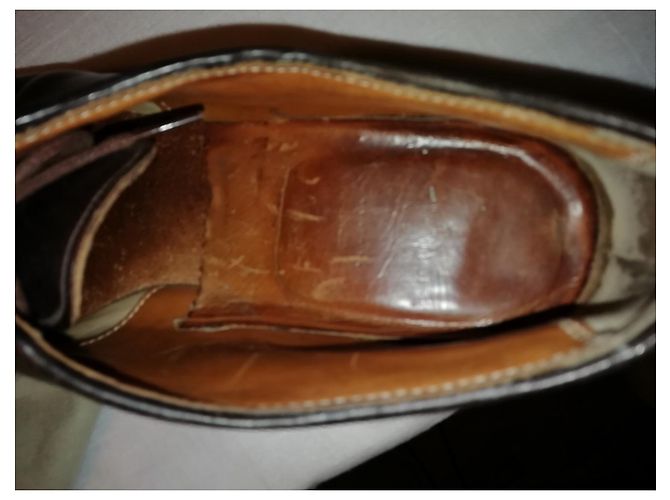 Autre Marque Derbies de couro chocolate para mulher - vista 4