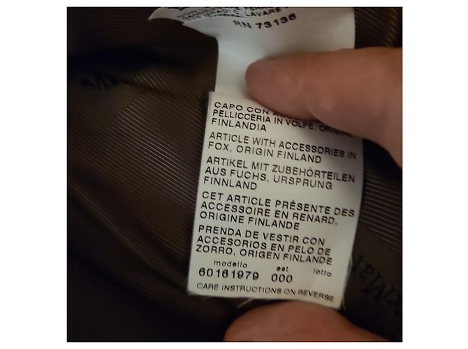 Abrigo Max Mara de lana y alpaca con cuello de piel extraíble Marrón claro - vista 3