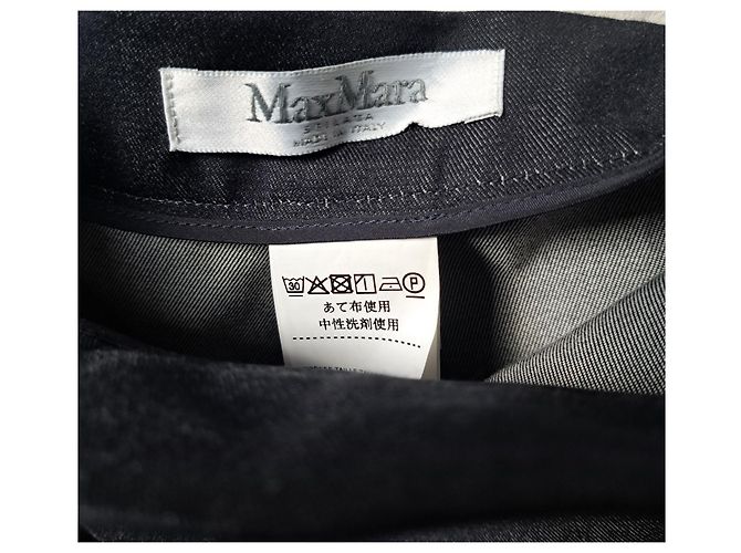 Falda Max Mara con volantes de algodón azul marino Azul oscuro - vista 3