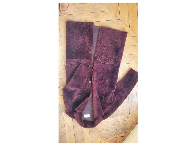 Cappotto Sandro Rosso Scuro Bordò - vista 2