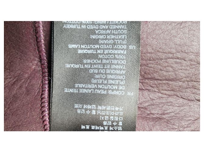 Cappotto Sandro Rosso Scuro Bordò - vista 4