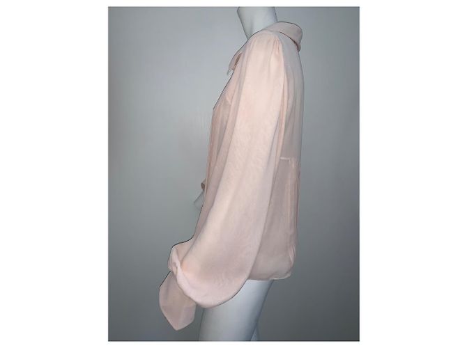 Top Chanel de seda rosa - vista 2