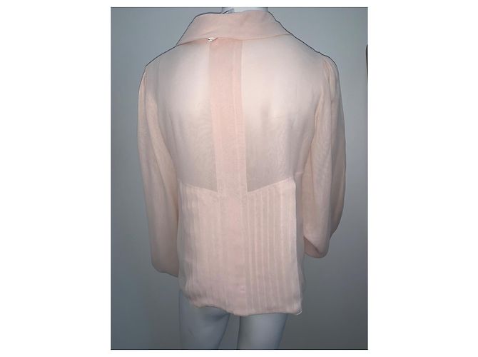 Top Chanel de seda rosa - vista 3