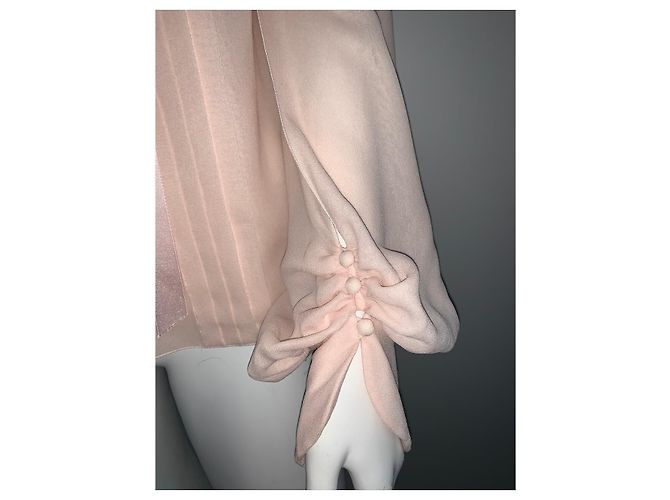 Top Chanel de seda rosa - vista 4