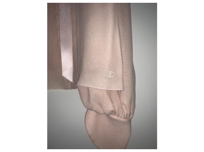 Top Chanel de seda rosa - vista 9