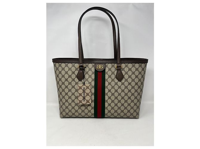BORSA SHOPPING GUCCI X BALENCIAGA progetto hacker Marrone - vista 10