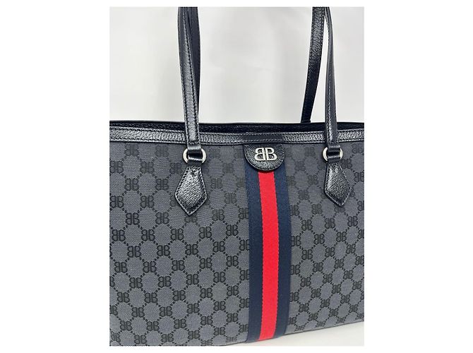 BORSA SHOPPING GUCCI X BALENCIAGA Nero - vista 3