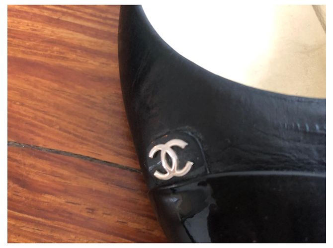 Bailarinas Chanel en cuero negro - vista 4