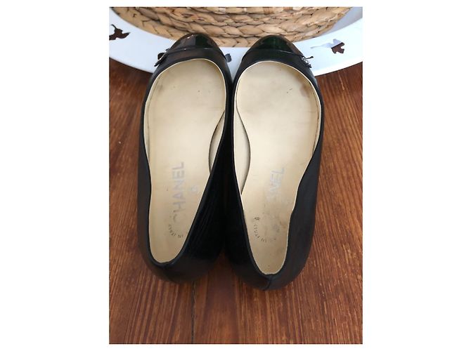 Bailarinas Chanel en cuero negro - vista 6