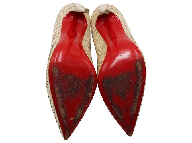 Christian Louboutin Snakeskin So Kate in Weiß/Gold - Ansicht 5