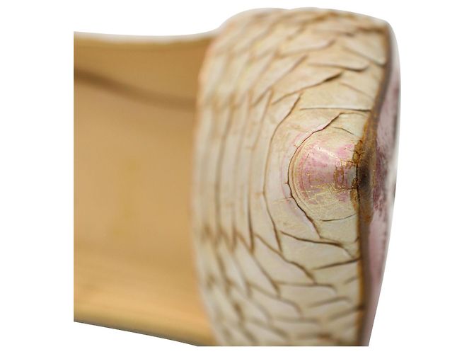 Christian Louboutin Snakeskin So Kate in Weiß/Gold - Ansicht 6