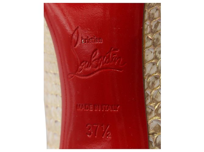 Christian Louboutin Snakeskin So Kate in Weiß/Gold - Ansicht 7