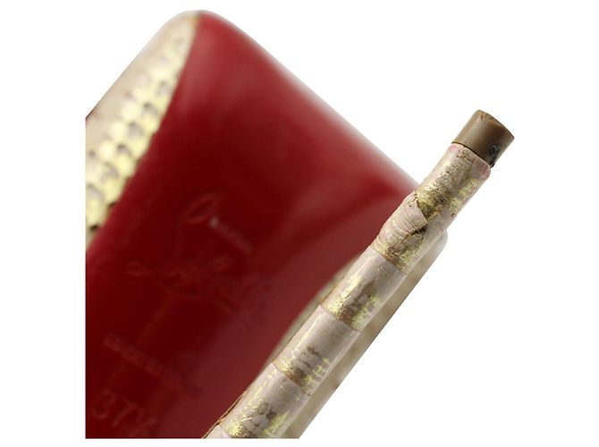 Christian Louboutin Snakeskin So Kate in Weiß/Gold - Ansicht 8
