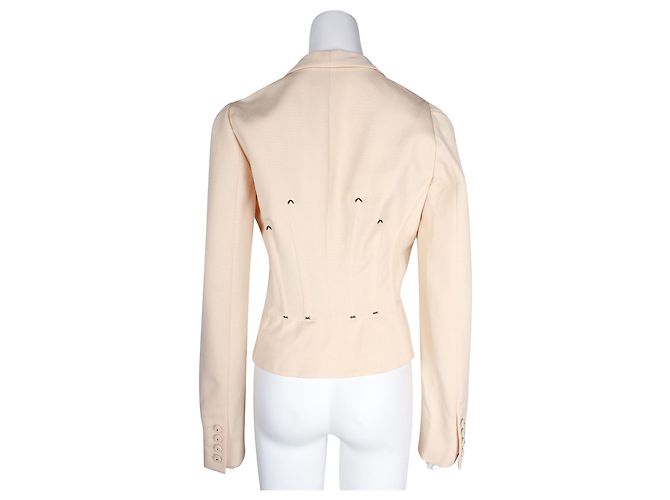 La Perla bege/ Blazer elegante creme com detalhes pretos - vista 3
