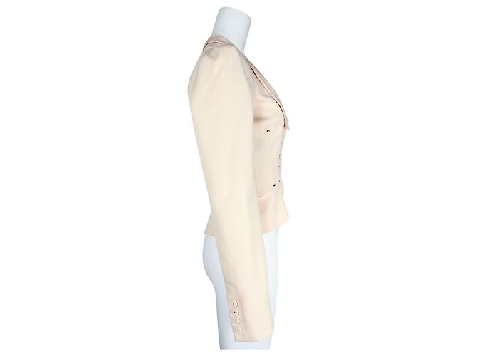 La Perla bege/ Blazer elegante creme com detalhes pretos - vista 4