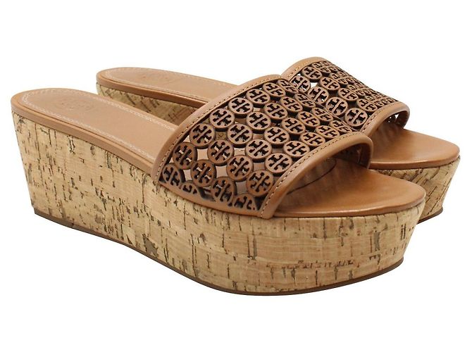 Brown Tory Burch Elaine Wedges - view 2