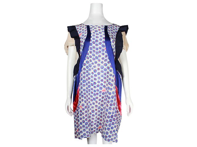 Tsumori Chisato Abito in seta patchwork multicolor - vista 2