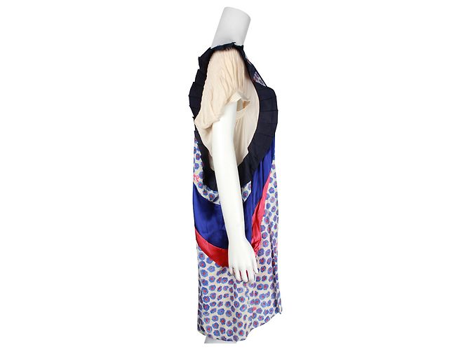 Tsumori Chisato Abito in seta patchwork multicolor - vista 4