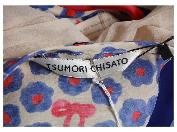 Tsumori Chisato Abito in seta patchwork multicolor - vista 5