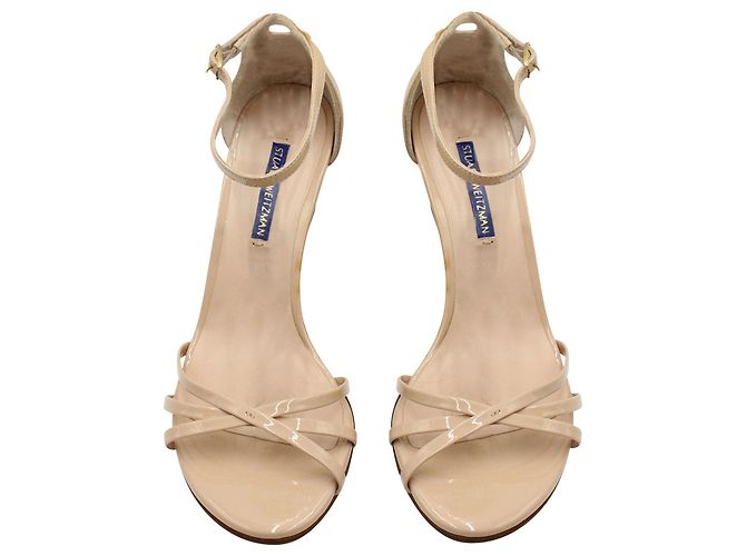 Stuart Weitzman Nackte Lackleder-Wedges - Ansicht 3