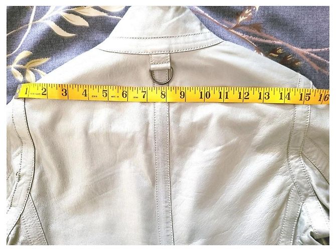 Burberry Silberne Leder Motorradjacke Kurz - Ansicht 7