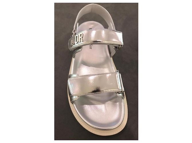 Sandali Dior in pelle con dettagli argento Silver hardware - vista 3